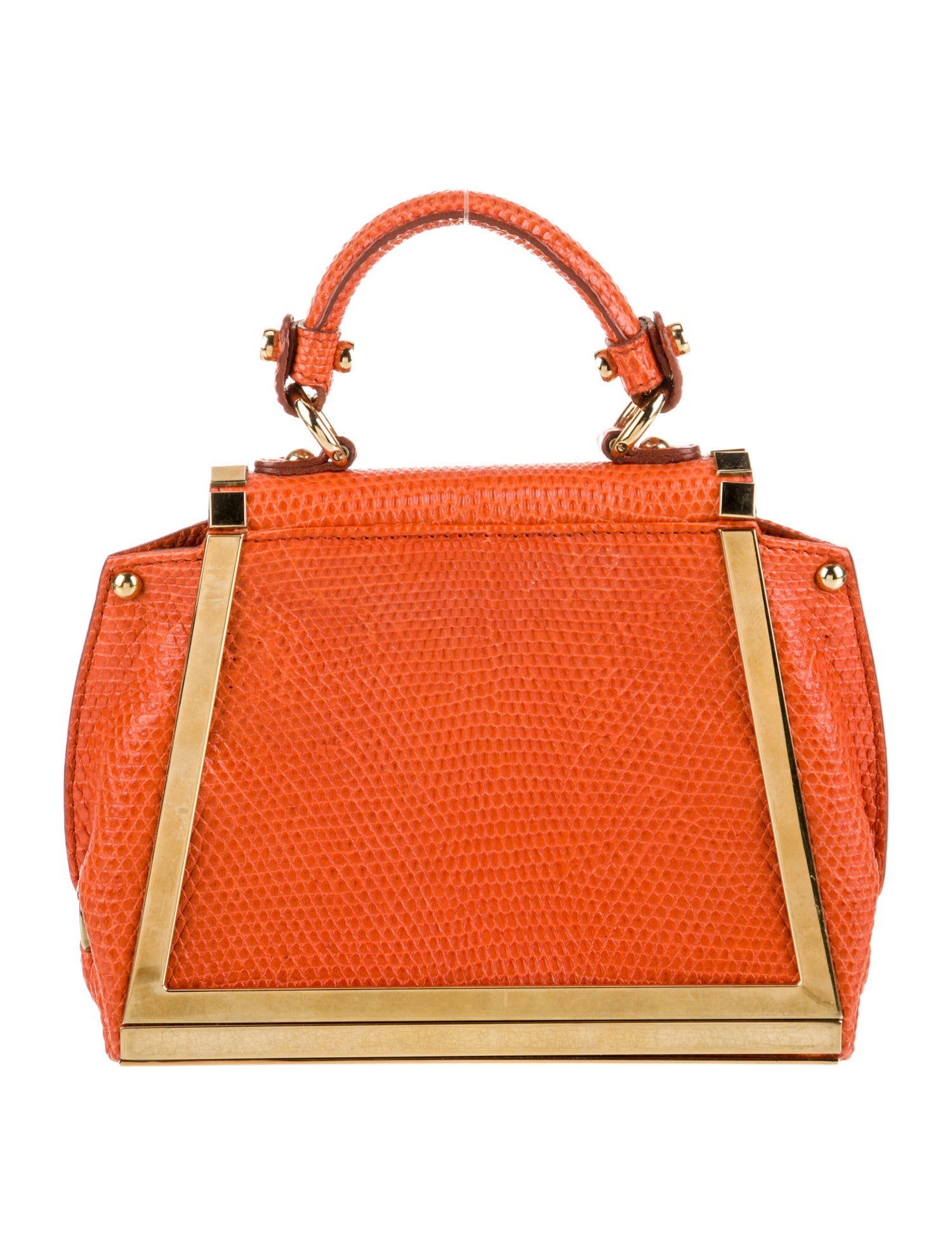 Salvatore Ferragamo Embossed Leather Top Handle Bag